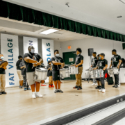 Drum line in action Dillard Elementary Career City 5-25-22-332