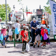 aa Leak truck w students Career City 5-25-22-590